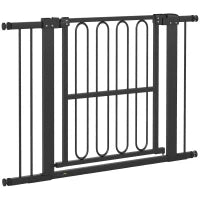 Cancelletto per Animali Domestici, 76-104 cm, Nero