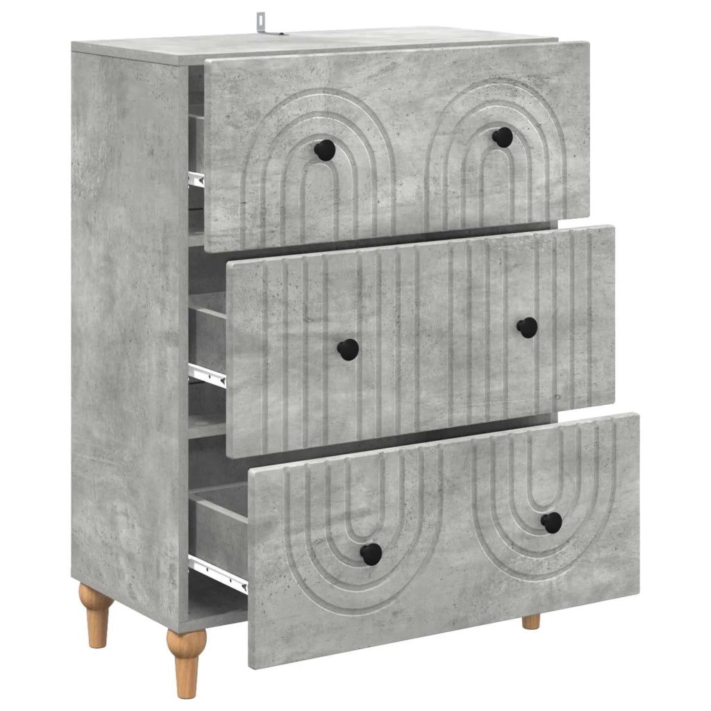 Mobile con Cassetti Grigio Cemento 66 x 34,5 x 90 cm