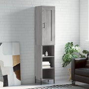 Credenza Grigio Sonoma 34,5x34x180 cm in Legno Multistratocod mxl 102068