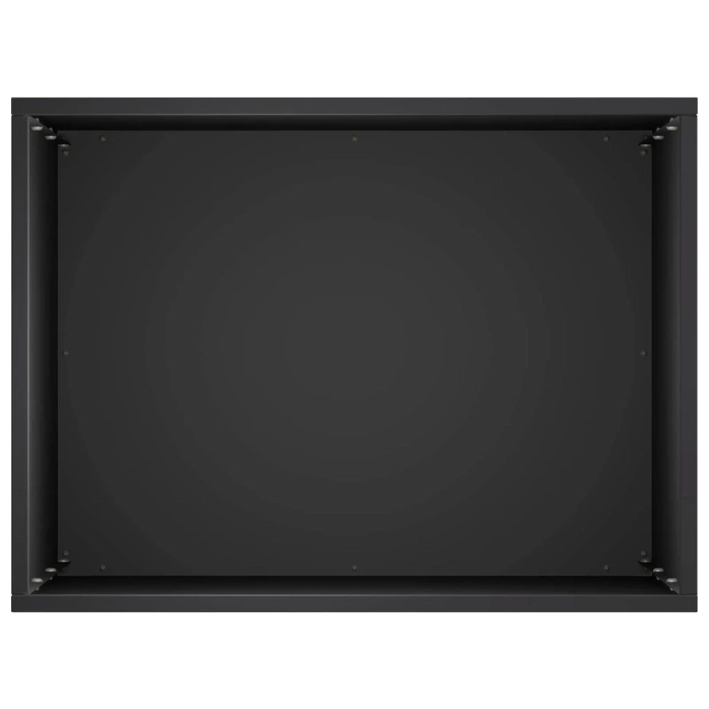 Vaso da giardino Nero 40 x 30 x 40 cm Acciaio laminato a freddo 8005470