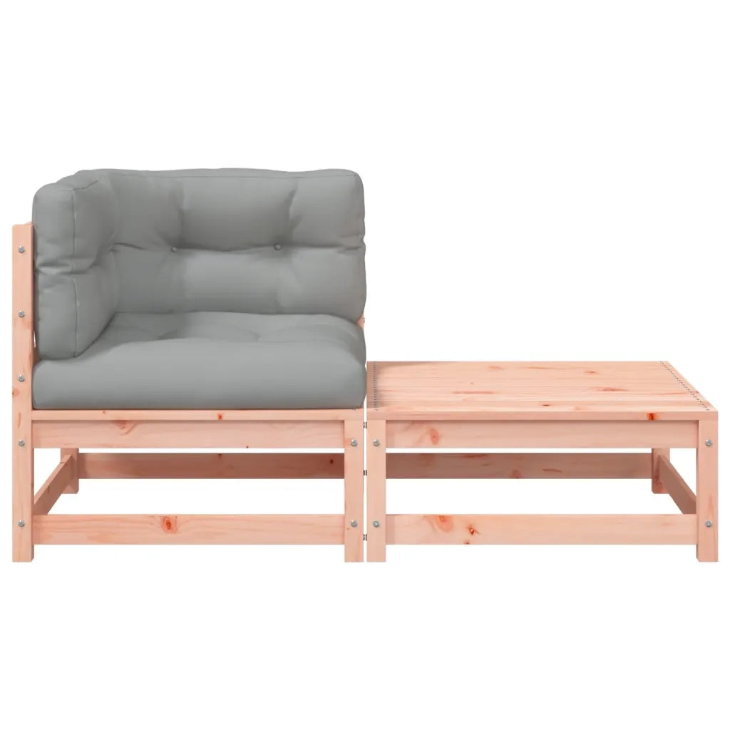 Divano Angolare da Giardino con Cuscini-Sofa da Giardino-Divanetto da esterno e Poggiapiedi 327113