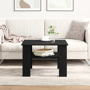 Tavolino da caffÃ¨ nero in Rovere 60x60x42 cm in legno ingegnerizzato