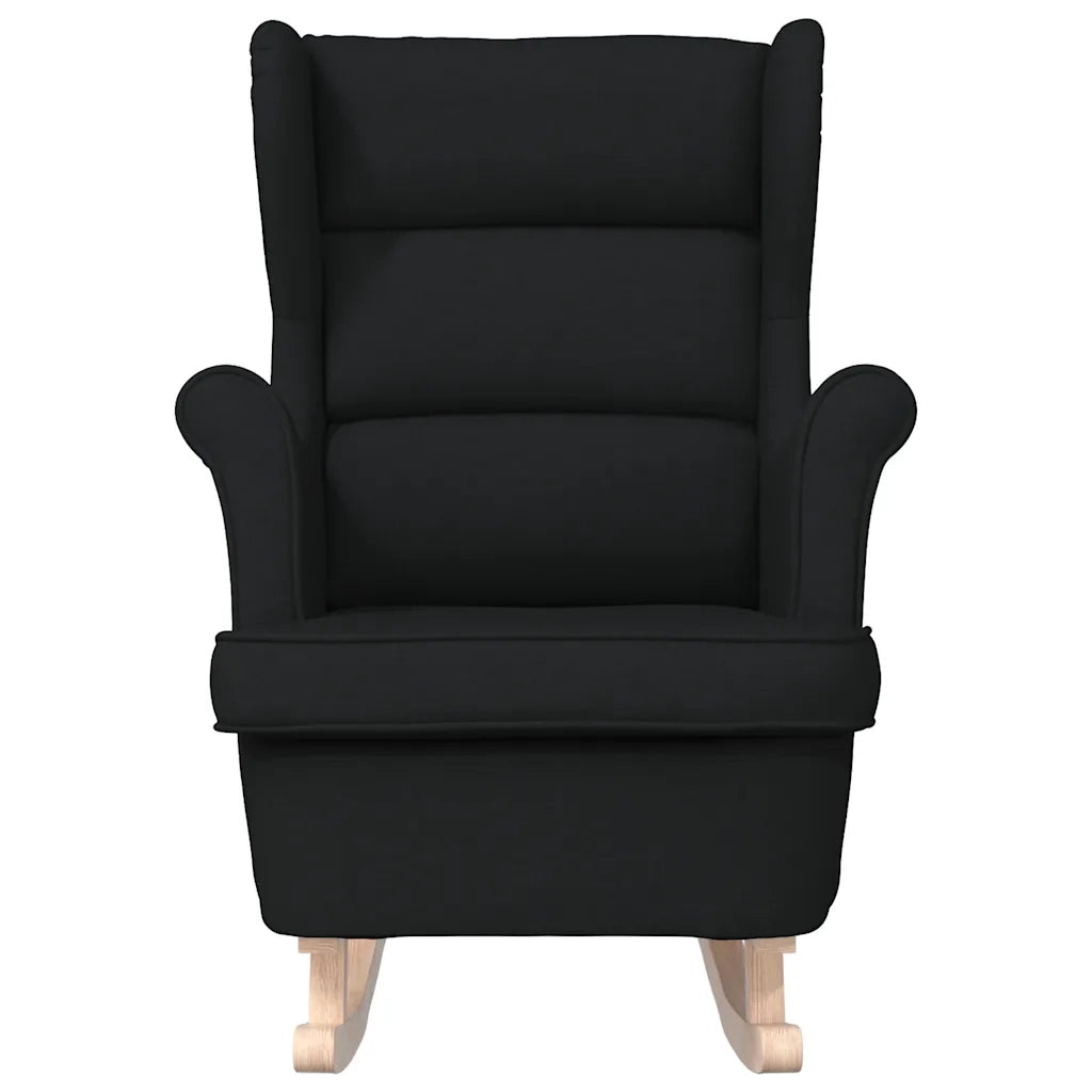 Sedia a Dondolo Nera 74x90x102 cm in Tessuto 4016921