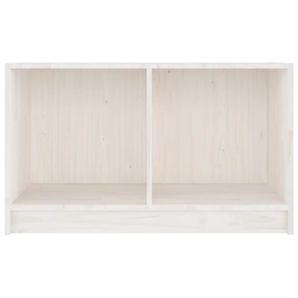 Mobile Porta TV-Mobile per TV-Credenza TV Bianco 70x33x42 cm in Legno Massello di Pino