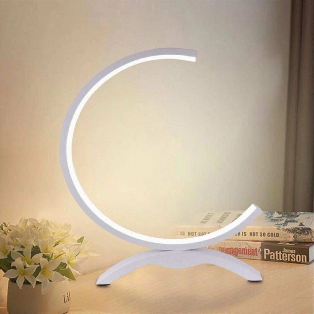 Trade Shop - Lume Led 9w Lampada Tavolo Abat-jour Stilizzata Bianco Luce 3000k 6500k 4000k D30 -