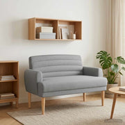 Loveseat con bottoni imbottiti Grigio Chiaro 116 x 67 x 80 cm 42041775