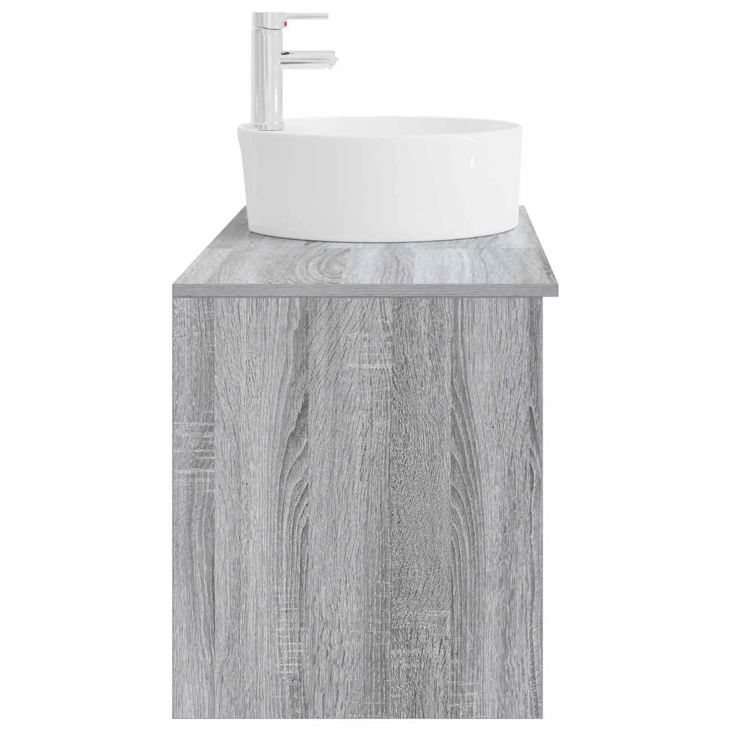 Set di mobili per il bagno 2 pcs Sonoma grigio 3403909