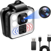 Cassa Segreta - Telecamera di Sorveglianza Full HD 1080p Piccola telecamera di sorveglianza con 4 led regolabili - Mini telecamera per bicicletta registrazione video sportiva.