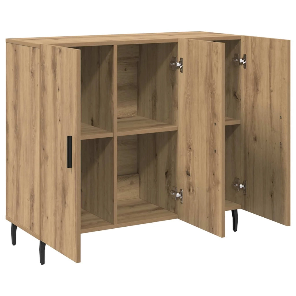 Credenza | Madia | Buffet da pranzo | Armadio da pranzo Rovere artigianale 90 x 34 x 80 cm Legno multistrato