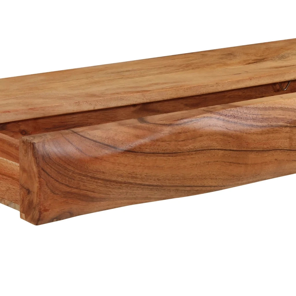 2 pz Mensole da Parete | Scaffali a Parete | Ripiano a parete 80x17x8 cm in Legno Massello di Acacia