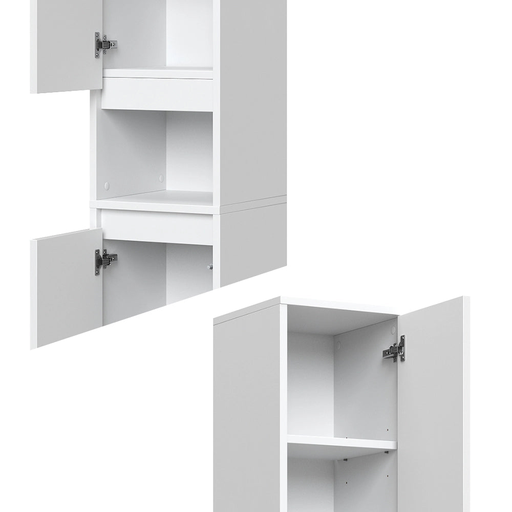 Vicco Armadio per il bagno Bianco 30.2 x 191.5 cm con ante e vano a giorno