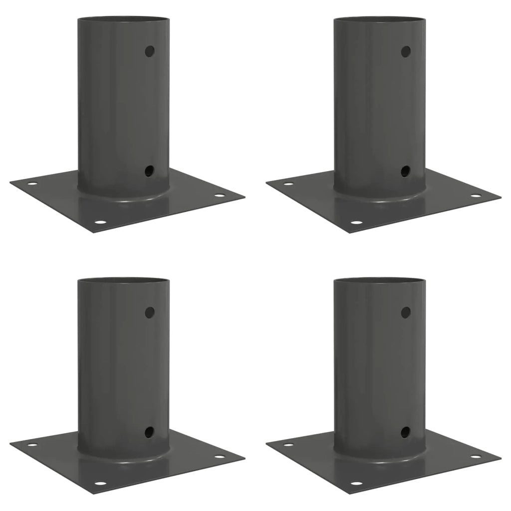 Ancora rotonda per terreno 4 pcs Antracite 15 x 15 x 15 cm