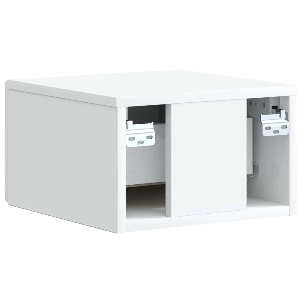 Set di 2 Comodini | Armadio da Notte | Mobiletto da notte a muro Bianco 33 x 34,5 x 20 cm