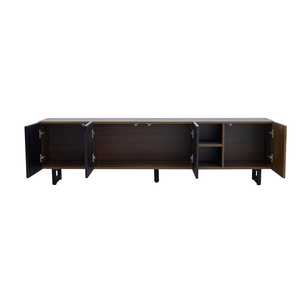 Mobile TV a 4 Ante in Legno Vintage ¨C MINIMAL ¨C 180x38x50 cm
