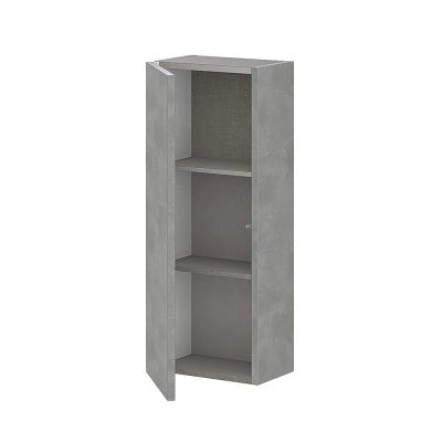 Colonna bagno sospesa H 75 cm grigio cemento con tre ripiani Master