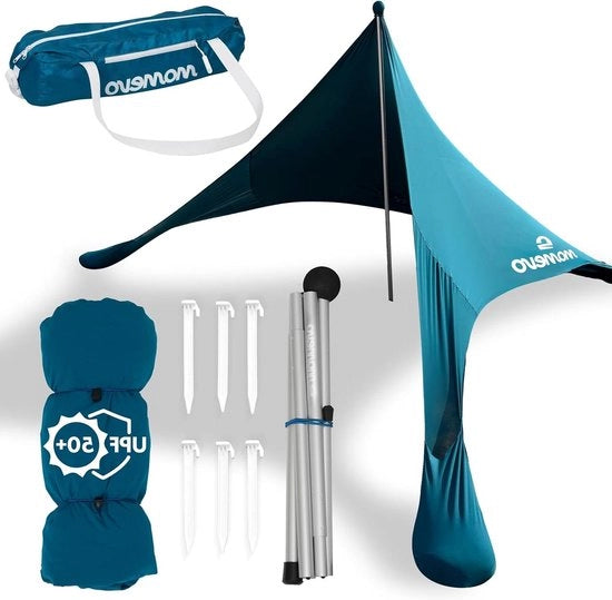 Tenda da Spiaggia per Due con Zonario UV Resistente UPF50+ (fino a 2 persone colore Petrol)