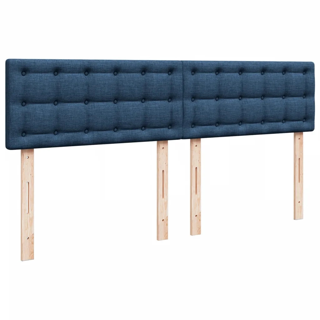 Giroletto a Molle con Materasso Blu 200x200 cm in Tessuto