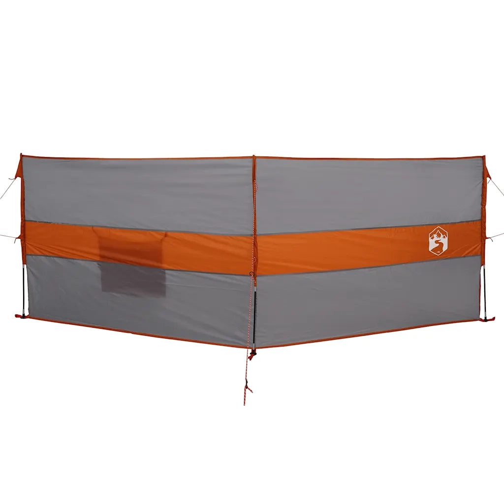 Frangivento Campeggio Grigio Arancione 344x120 cm Impermeabile 4009653