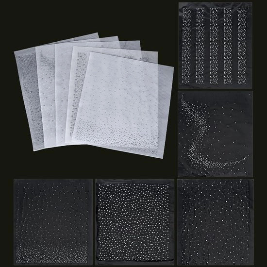 Set di applicazioni strass opacabili da 10 pezzi per abbigliamento