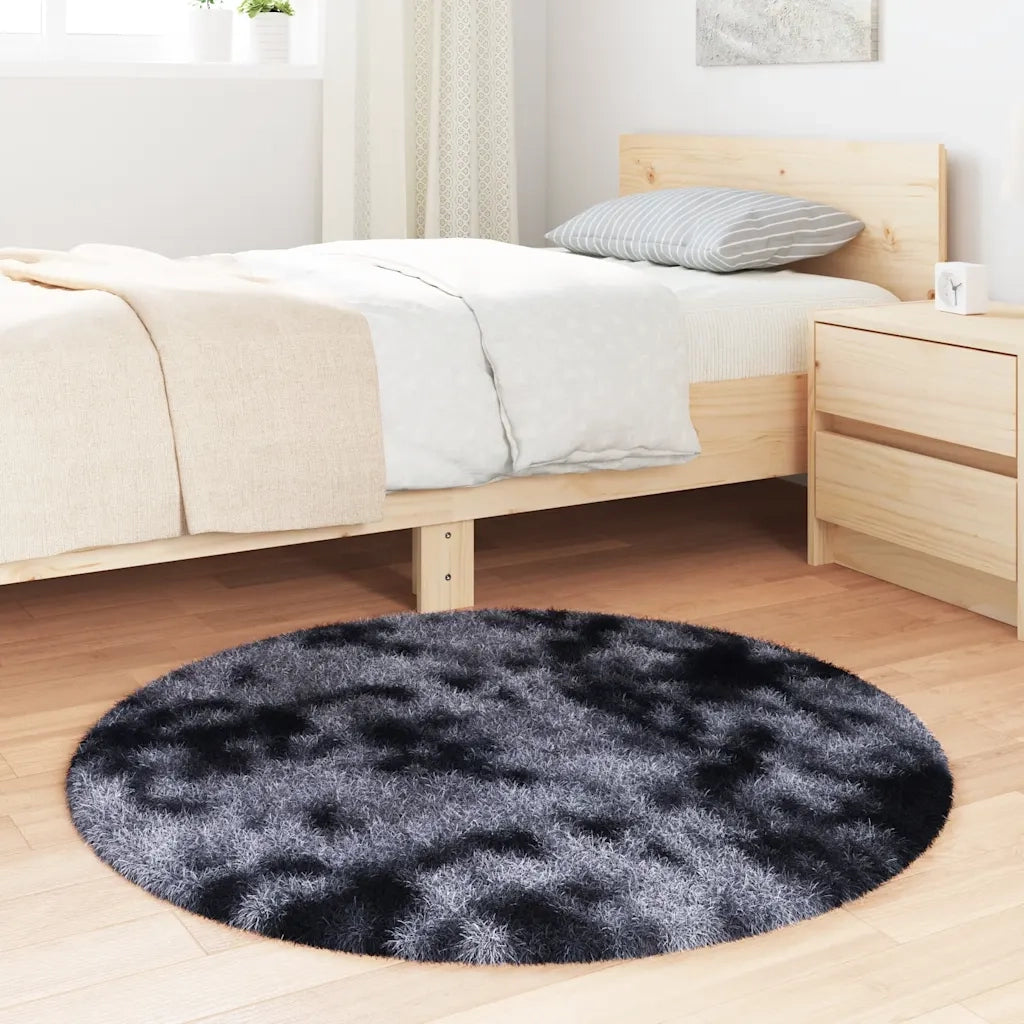 Tappeto del soggiorno | Tappeto Shaggy a Pelo Lungo NAVARRA Grigio Scuro 100x100 cm