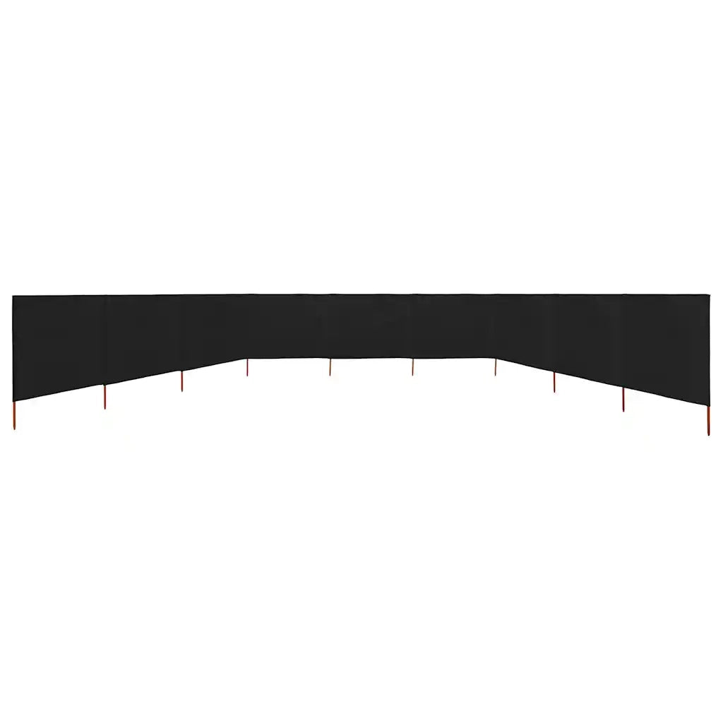 Paravento a 9 Pannelli in Tessuto 1200x80 cm Nero CFW7688568