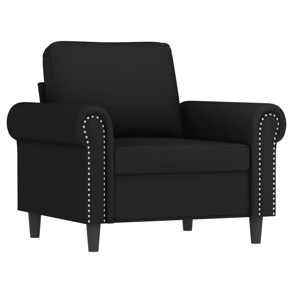 Set di Divani 4 pz con Cuscini Nero in Velluto 3202205
