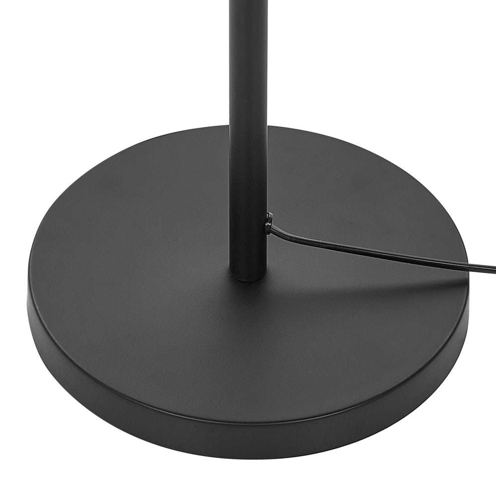 Lampada da terra in metallo Nero con base tonda paralume a cupola Glam Luce ambientale Soggiorno Illuminazione
