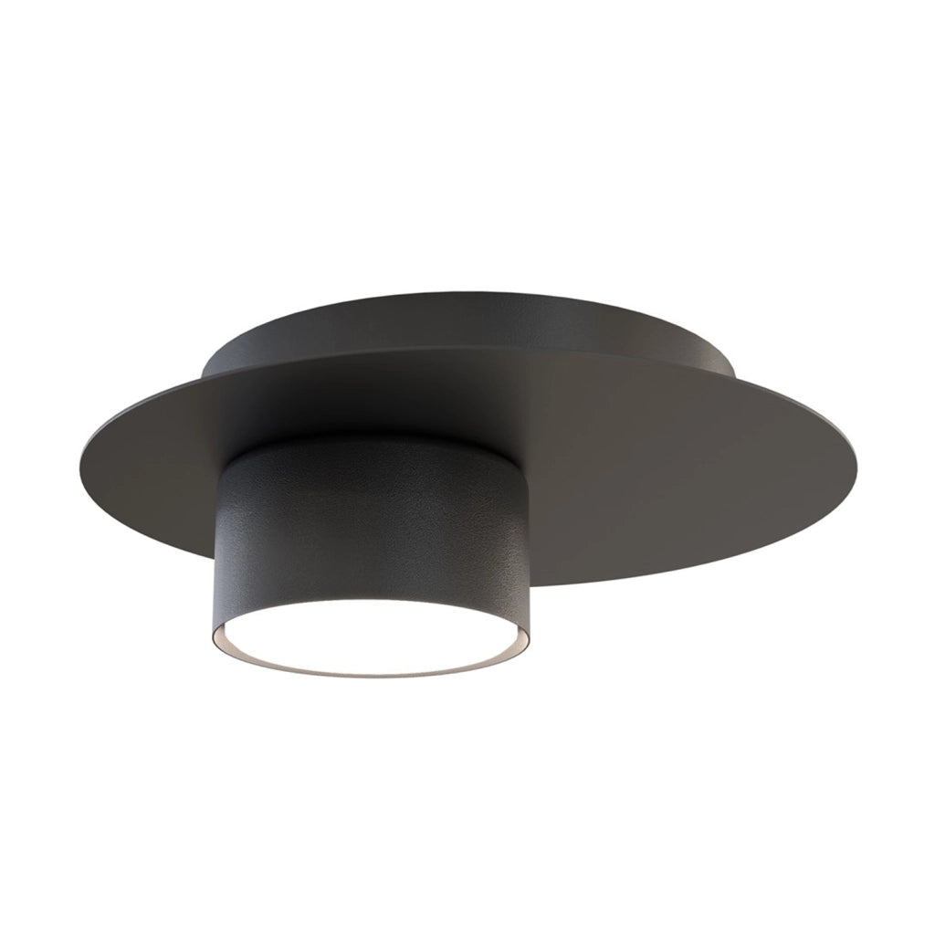 Plafoniera Moderna Dioniso Acciaio Nero 1 Luce Gx53 Ip20