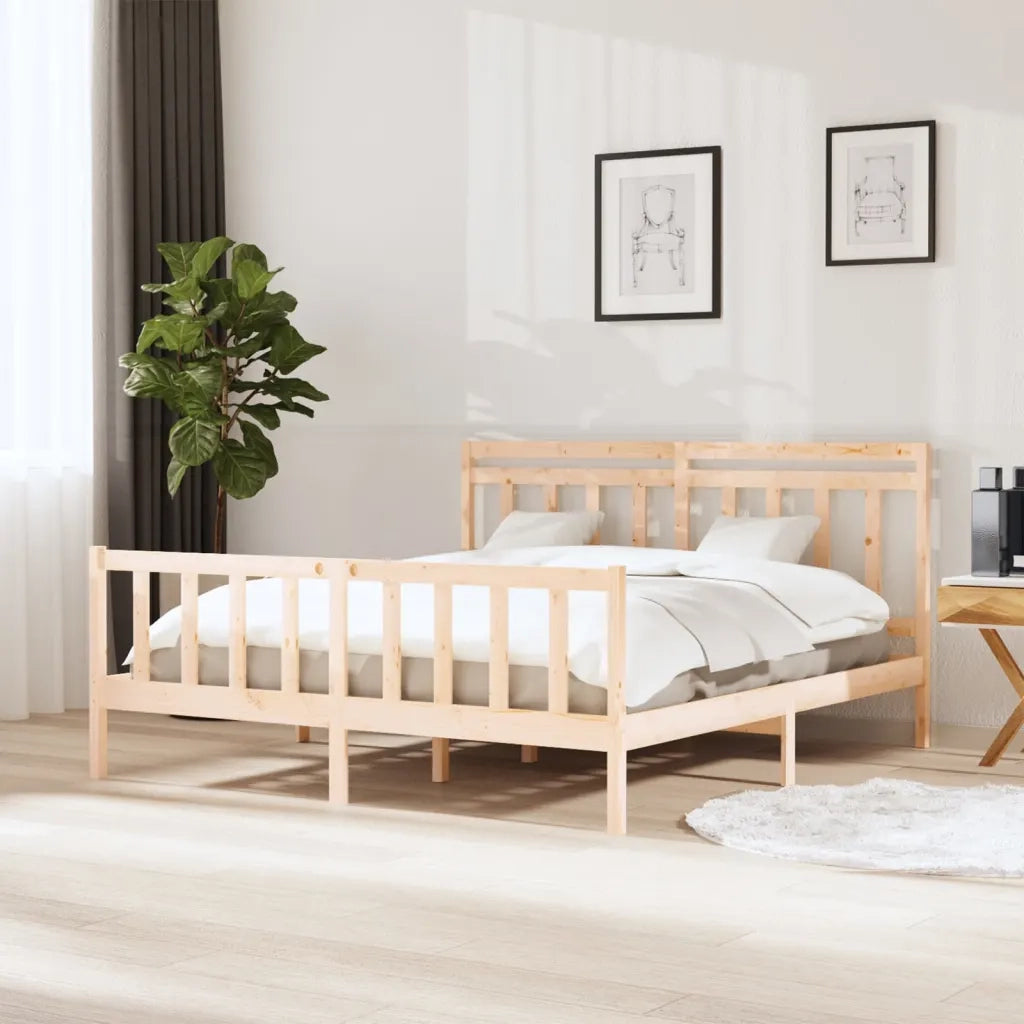 Giroletto-Struttura Letto in Legno Massello 160x200 cm 778512