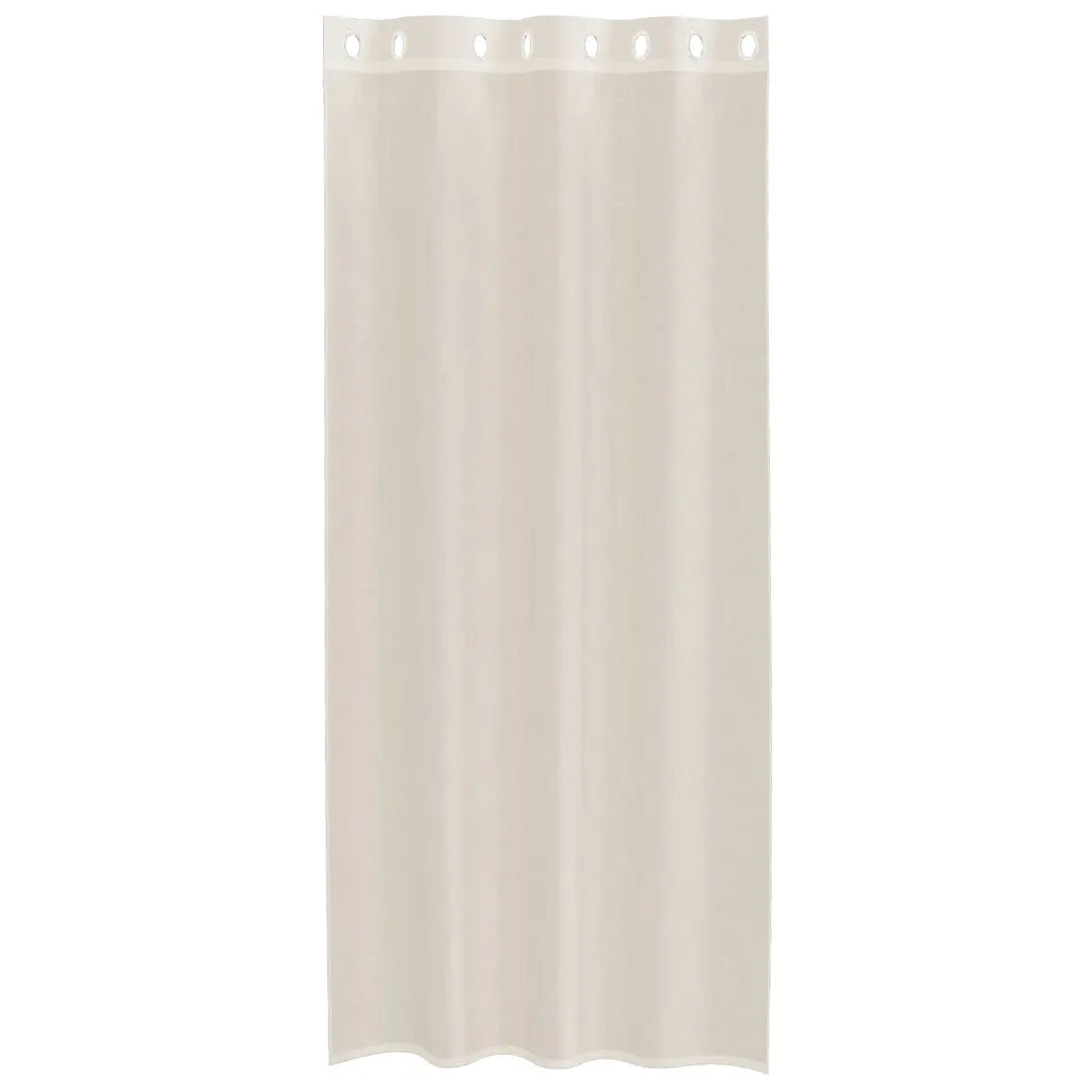 Tende in Voile con Occhielli 2 pz Crema 140x245 cm