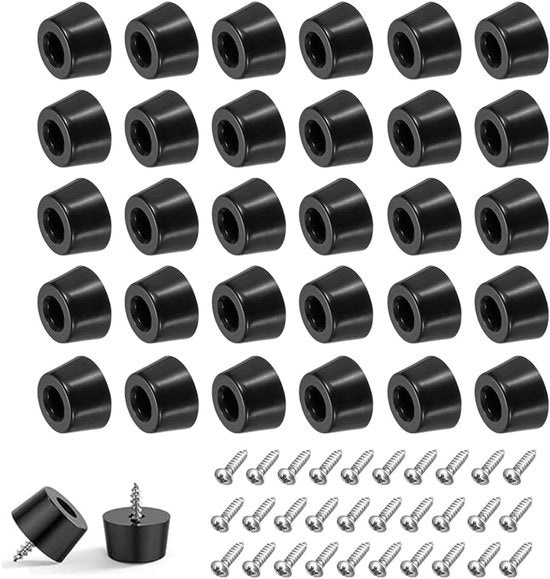 Fili di gomma per mobili - Antiscivolo - Rondi - Resistenti all'umidità - Regolabili - 30 pezzi - Sedute - Pannelli di taglio - Gambe da tavolo