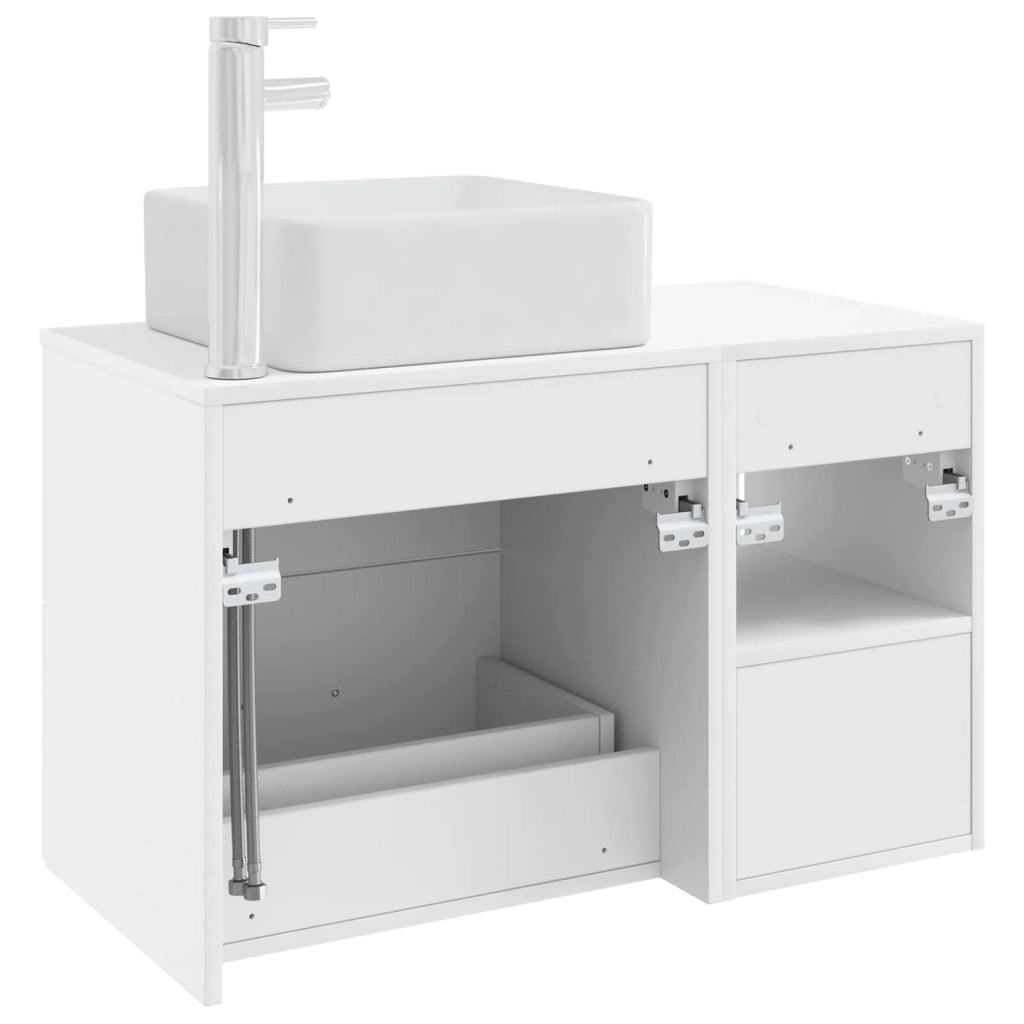Set di mobili per il bagno 2 pcs Bianco Legno ingegnerizzato 3403880