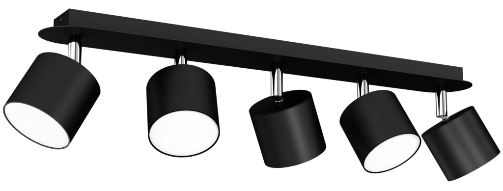 Plafoniera Dixie Milagro MLP7603 5xGX53 nera orientabile