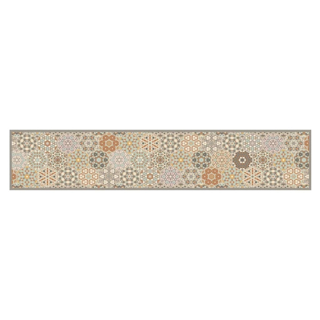 Tappetino da cucina lavabile morbido design esagonale 300 x 60 cm antiscivolo velluto pastello 02_0056470