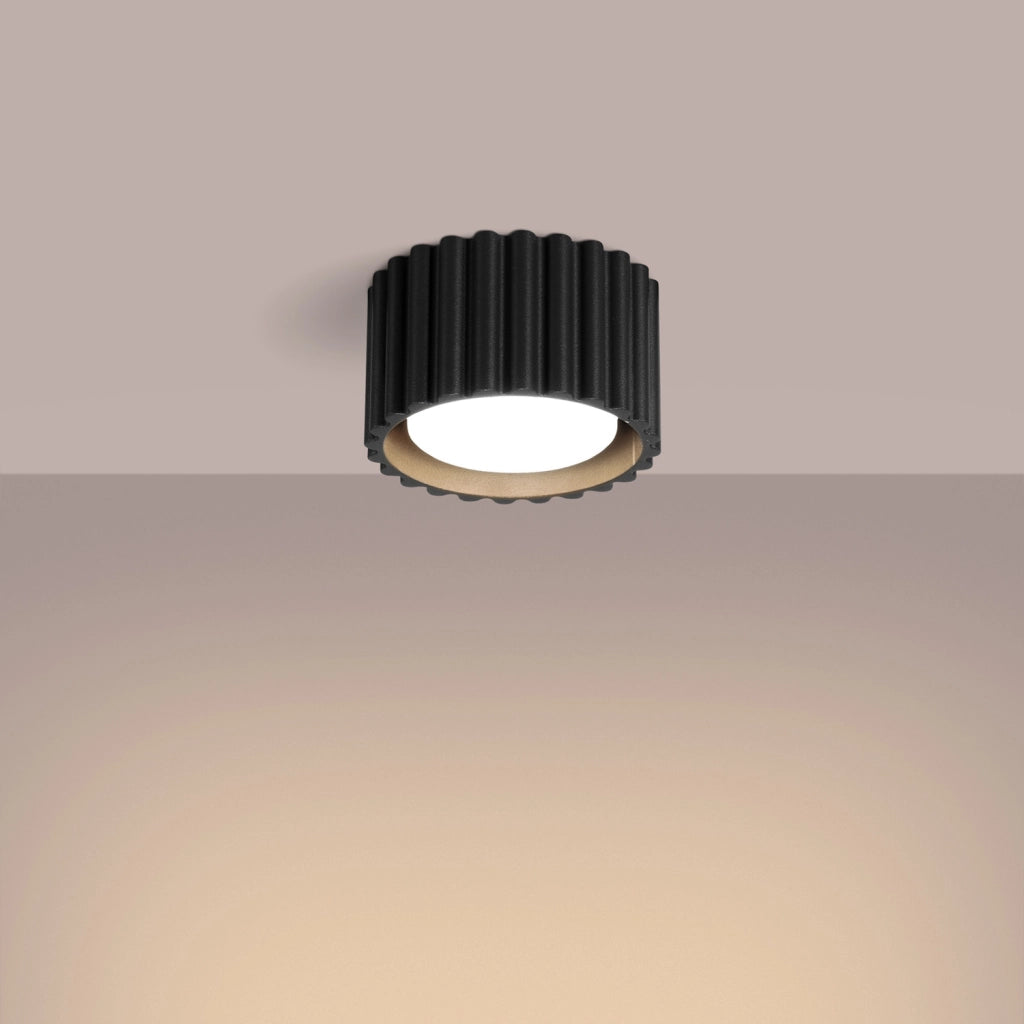 Spot soffitto moderno nero tondo 6cm GX53 10W VISTAO