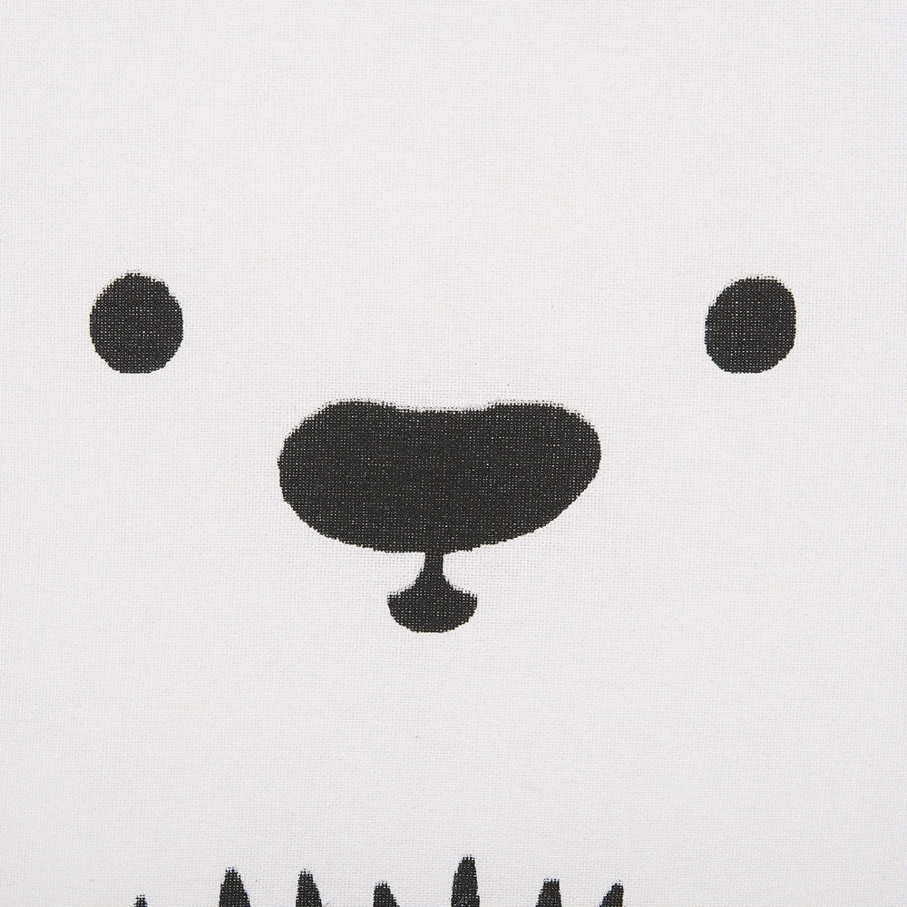 Set di 2 cuscini per bambini Set di 2 cuscini immagine orso in tessuto blu con imbottitura morbida giocattolo per bambini