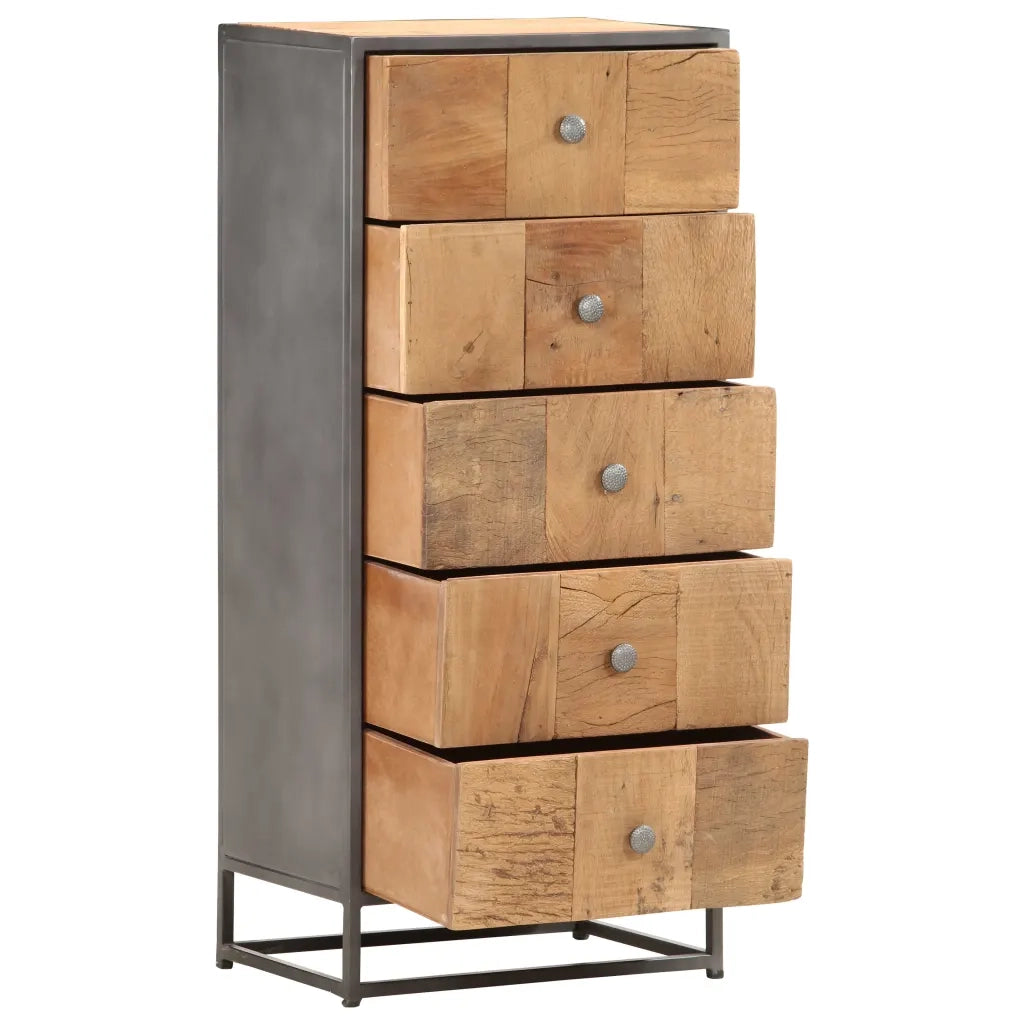 Cassettiera 45x30x100 cm in Legno Massello di Recupero cod mxl 69675