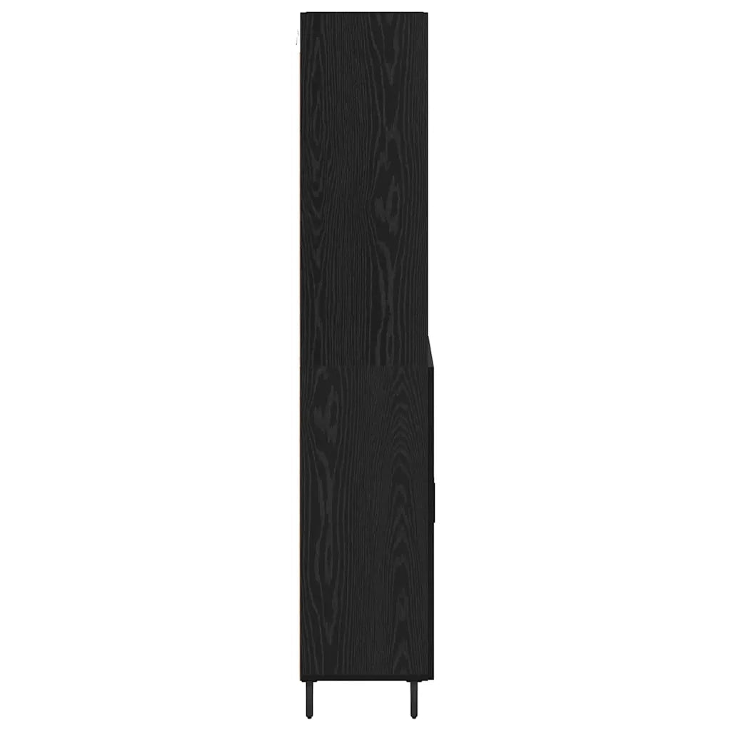 Credenza | Madia | Buffet da pranzo | Armadio da pranzo Rovere Nero 69,5 x 34 x 180 cm