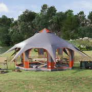 Tenda Familiare Grigio e arancione 5 persone