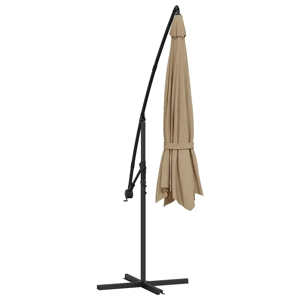 Ombrellone a Sbalzo Palo in Alluminio 350 cm Tortora 44506