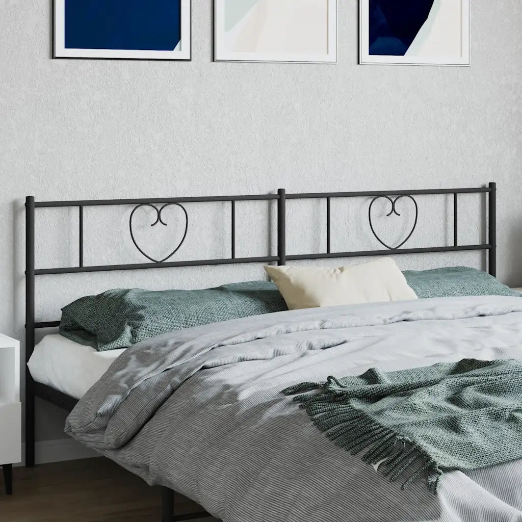 Testiera | Testata di Ricambio in Metallo Nero 180 cm