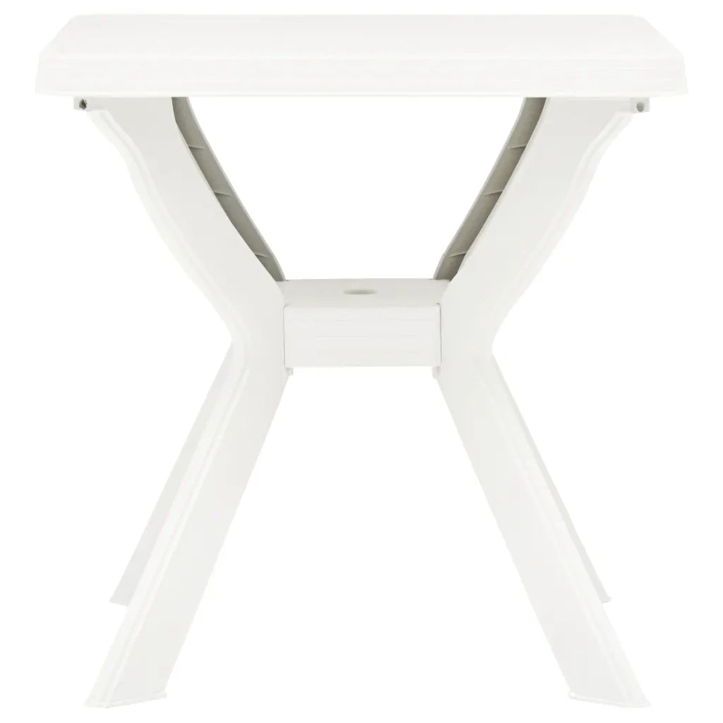 Tavolino da Giardino | Tavolo da Bistrot Bianco 70x70x72 cm in Plastica