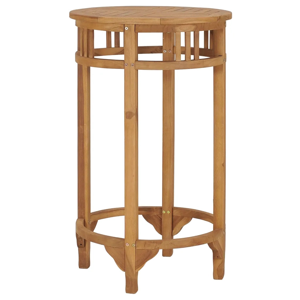 Tavolino da Bar Ã˜ 60 cm in Legno Massello di Teak