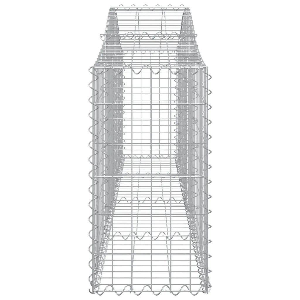 Cesti Gabbioni ad Arco 4 pz 200x30x60/80 cm Ferro Zincato
