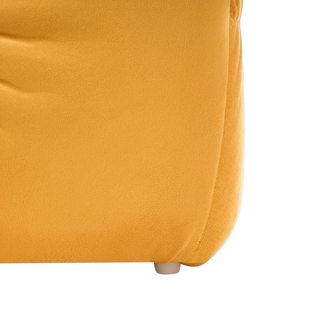 Pouf quadrato in velluto giallo senape, 38 x 38 cm, poggiapiedi decorativo con rivestimento setoso, in stile boho, per soggiorno e camera da letto