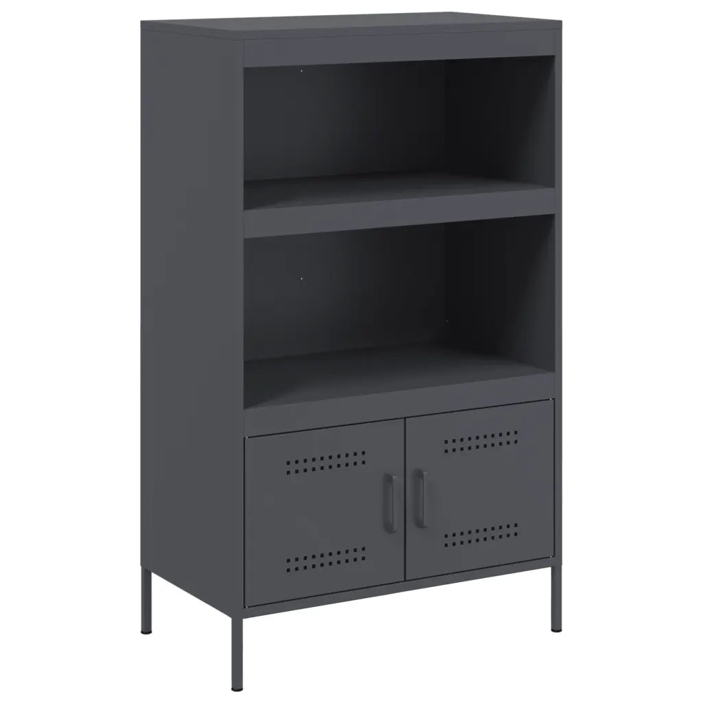 Credenza | Madia | Buffet da pranzo | Armadio da pranzo Antracite 68x39x113 cm in Acciaio