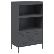Credenza | Madia | Buffet da pranzo | Armadio da pranzo Antracite 68x39x113 cm in Acciaio