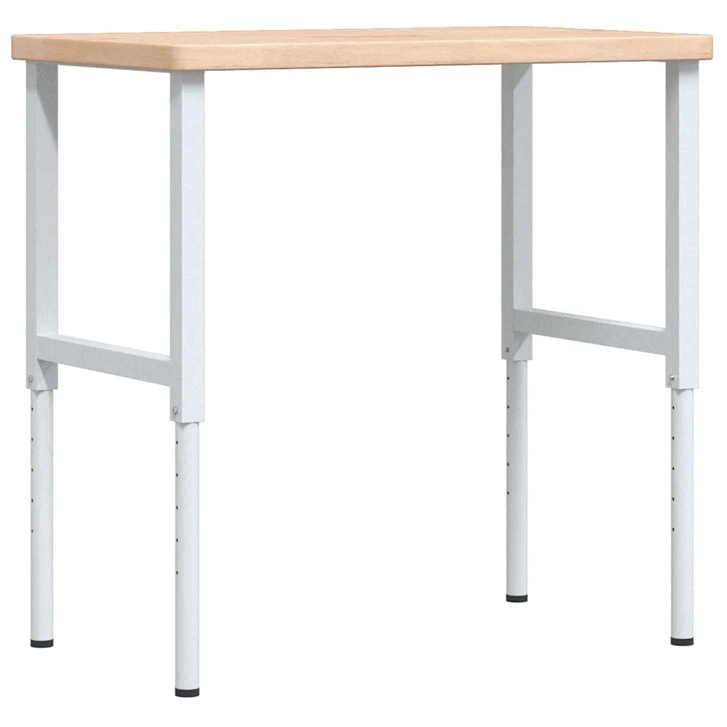 Banco Lavoro 100x60x(73-99,5) cm Legno di Rovere Rettangolare 3309701