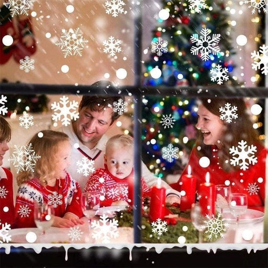 Sticker per finestra a forma di fiocco di neve per decorazione di Natale