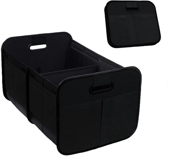 Organizzatore di bagagliaio - Cassetto ripiegabile - Antiscivolo e stabile - Nero - Tasca multifunzionale di bagagliaio - Ideale per auto e uso pratico..